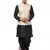 Black Woven Silk Blend Dhoti-Kurta