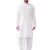 White Cotton Blend Kurta And Dhoti Set