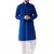 Blue And White Cotton Blend Kurta And Dhoti Set
