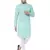 Green And White Pure Cotton Kurta Pyjama Set