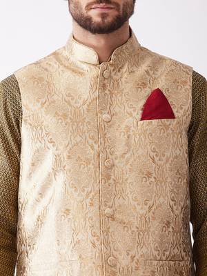 Black Woven Silk Blend Dhoti-Kurta 4