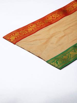 Mens' Rose Gold Cotton Blend Kurta Dhoti And Dupatta 5