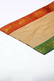 Mens' Rose Gold Cotton Blend Kurta Dhoti And Dupatta