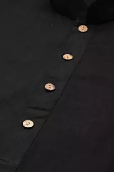 Men'S Black Cotton Kurta