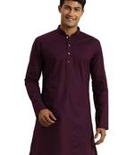 Men'S Purpe Cotton Kurta