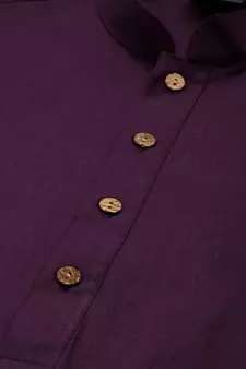 Men'S Purpe Cotton Kurta