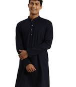 Navy Blue Cotton Kurta