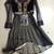 Black embroidered Velvet semi stitched salwar with dupatta
