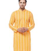 Orange Pure Cotton Kurta
