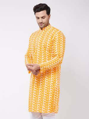 Orange Pure Cotton Kurta 3