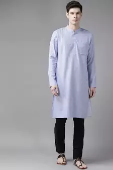 Aqua Blue Organic Cotton Kurta