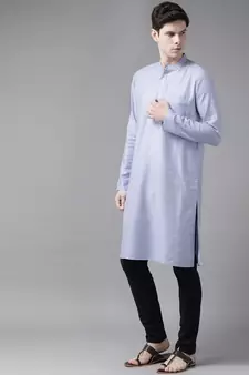 Aqua Blue Organic Cotton Kurta