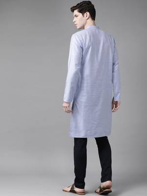 Aqua Blue Organic Cotton Kurta 4