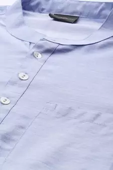 Aqua Blue Organic Cotton Kurta