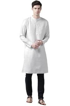 Men'S Grey Organic Cotton Kurta