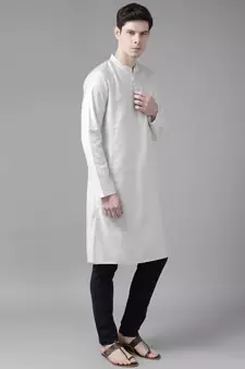 Grey Organic Cotton Kurta
