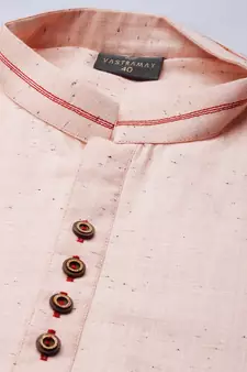 Men'S Pink Organic Cotton Kurta