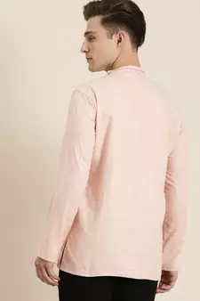 Men'S Pink Organic Cotton Kurta