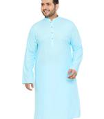 Aqua Blue Cotton Blend Kurta