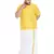 Yellow plain silk blend dhoti-kurta