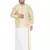 Gold plain silk blend dhoti-kurta