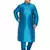 Men'S Turquoise Silk Blend Kurta Pyjama Set