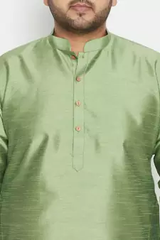 Men'S Mint Green Silk Blend Kurta Pyjama Set