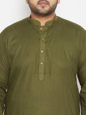 Mint Green And Cream Cotton Blend Kurta Pyjama Set 5