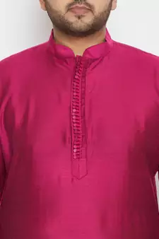 fushia pink viscose blend kurta