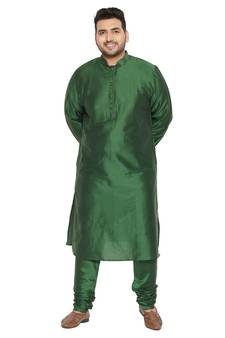 Men'S Rose Gold Viscose Blend Kurta Pyjama Set