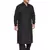 Black Cotton Blend Pathani Kurta Set