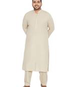 Men'S Green Cotton Blend Pathani Kurta Set
