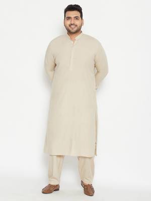 Men'S Green Cotton Blend Pathani Kurta Set 2