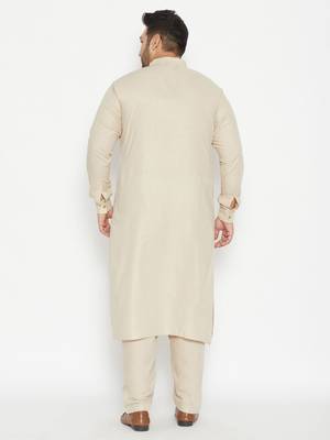 Men'S Green Cotton Blend Pathani Kurta Set 4