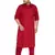 Maroon Cotton Blend Pathani Kurta Set