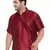Maroon Silk Blend Ethnic Shirt