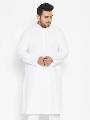 White Silk Blend Kurta 2