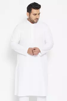 White Silk Blend Kurta