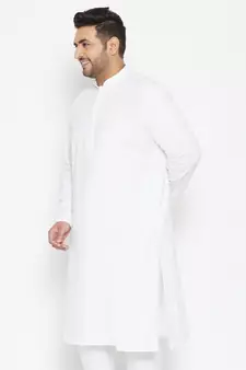 White Silk Blend Kurta