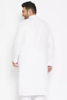 White Silk Blend Kurta
