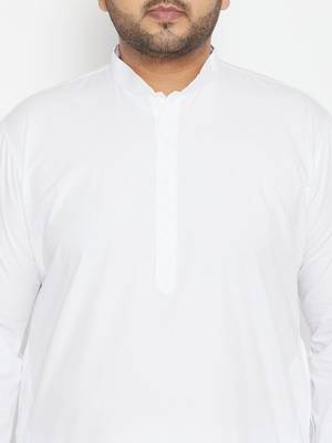 White Silk Blend Kurta 5
