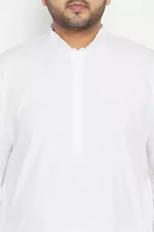 White Silk Blend Kurta
