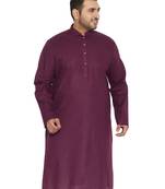 Purple Cotton Blend Kurta