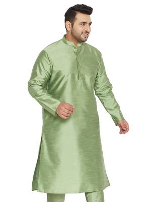 Mint Green Silk Blend Kurta 1