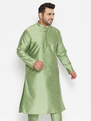 Mint Green Silk Blend Kurta 2