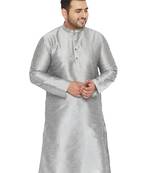 Grey Silk Blend Kurta
