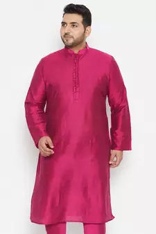 Fushia Pink Viscose Blend Kurta