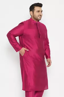 Fushia Pink Viscose Blend Kurta