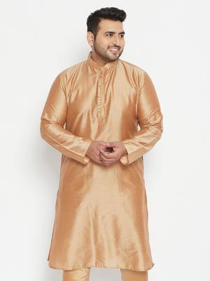Rose Gold Viscose Blend Kurta 2