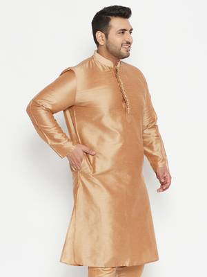 Rose Gold Viscose Blend Kurta 3